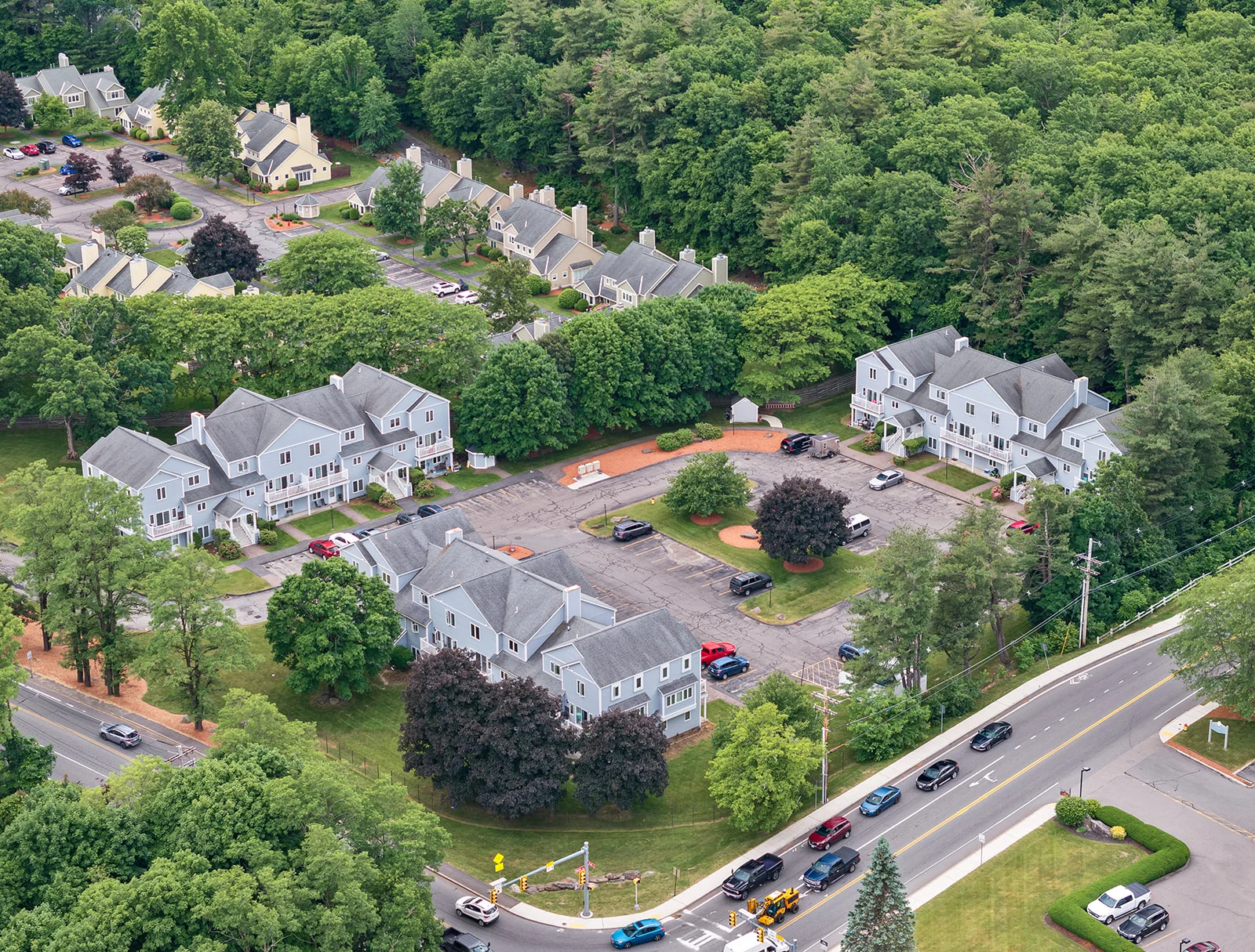 South Bend apartments housing units aerial view